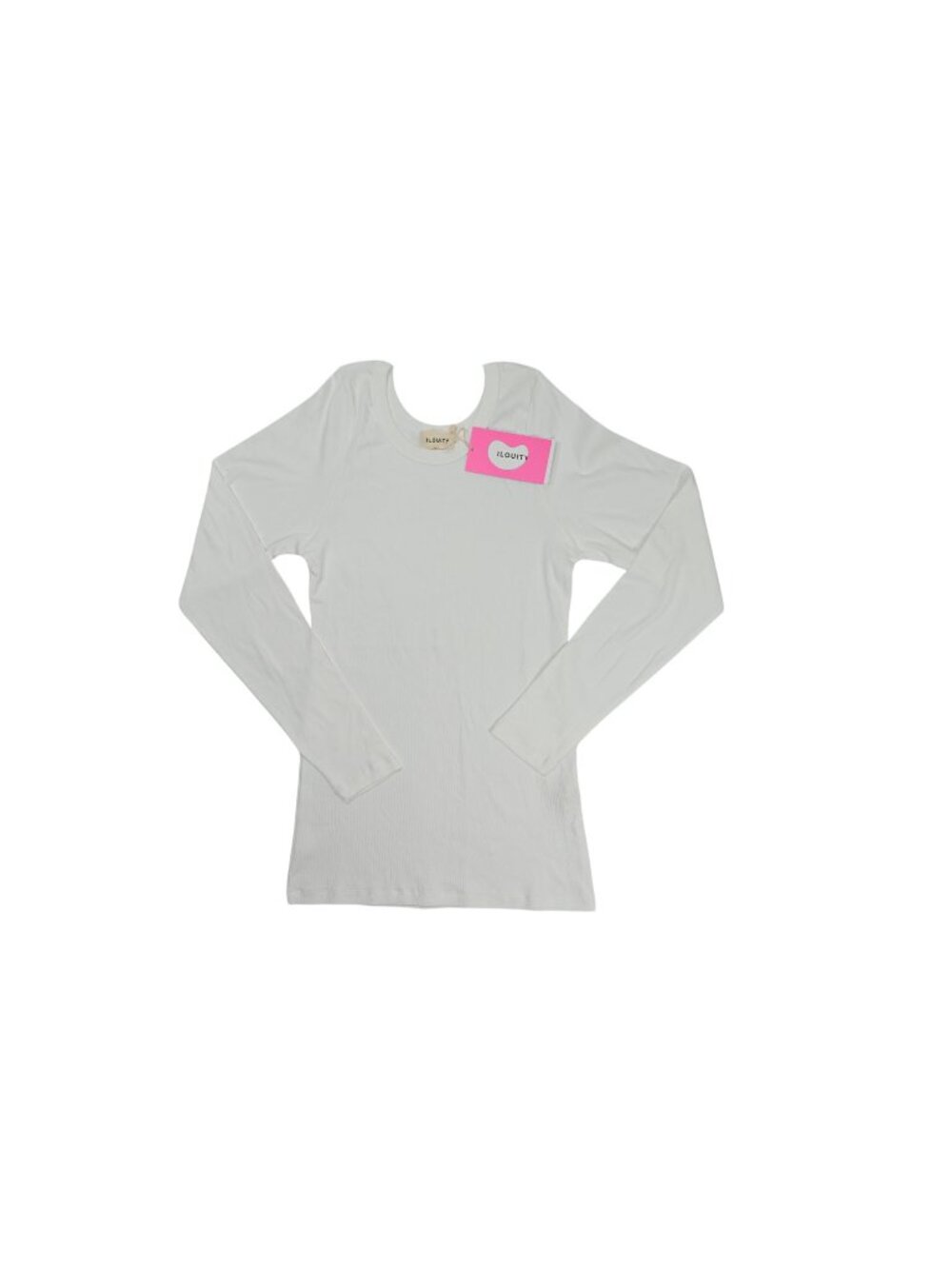 ILOUITY Ribbed Maternity Long Sleeve in White